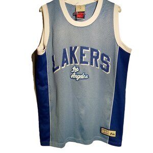 LAKERS Basketball Jersey  Lge  Vintage 90's Y2K  Light Blue  Los Angeles NBA EXC